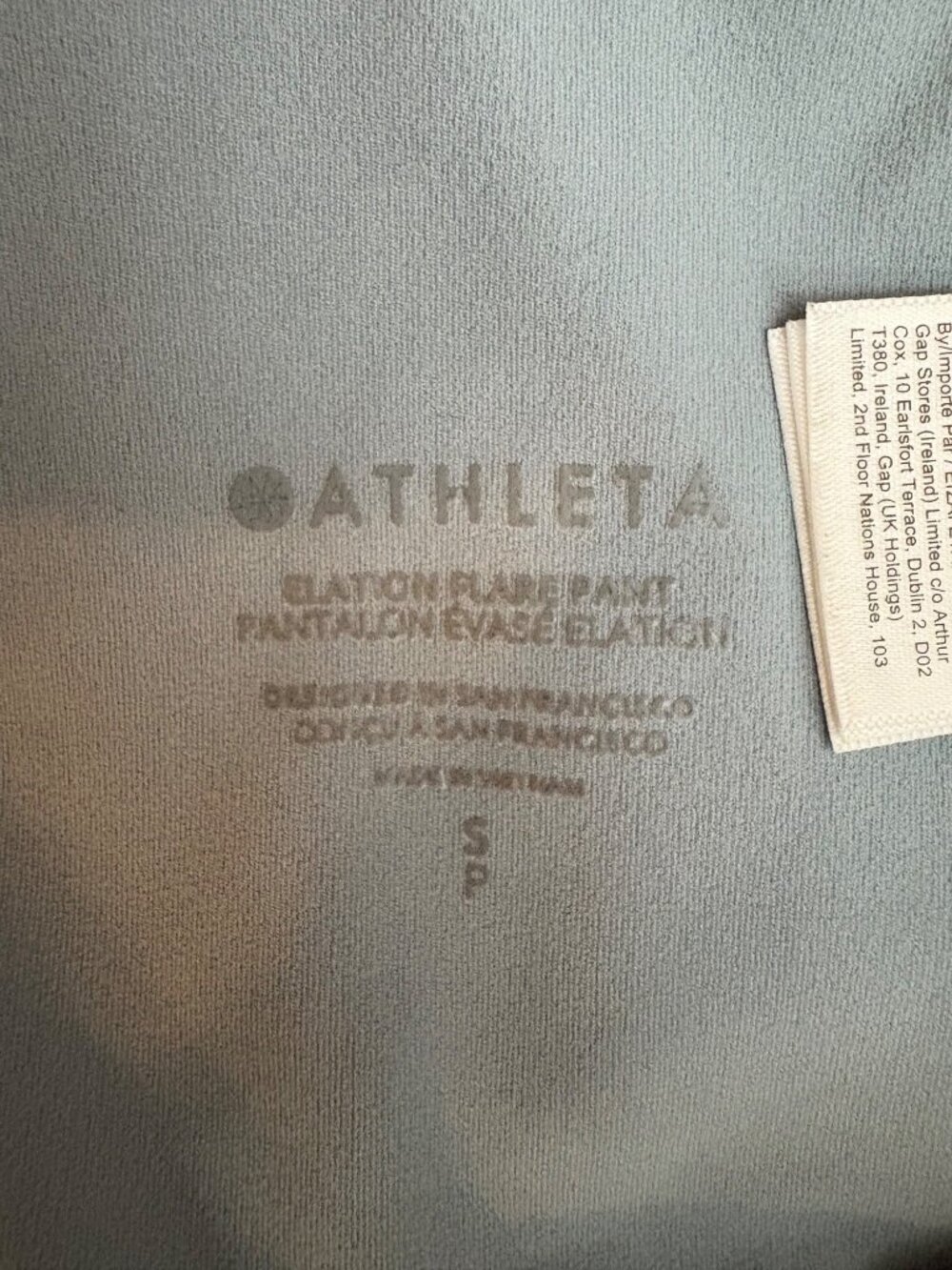 Athleta Elation Flare High-Rise Blue-Grey Stretchy Pants Small Athleisure Relax - Picture 7 of 12